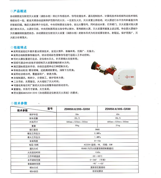 自動跟蹤定位射流滅火裝置（消防水炮）